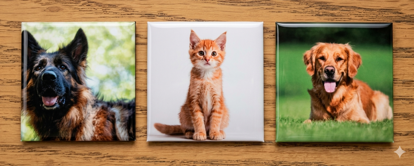 Custom Pet Portrait Photo Magnet
