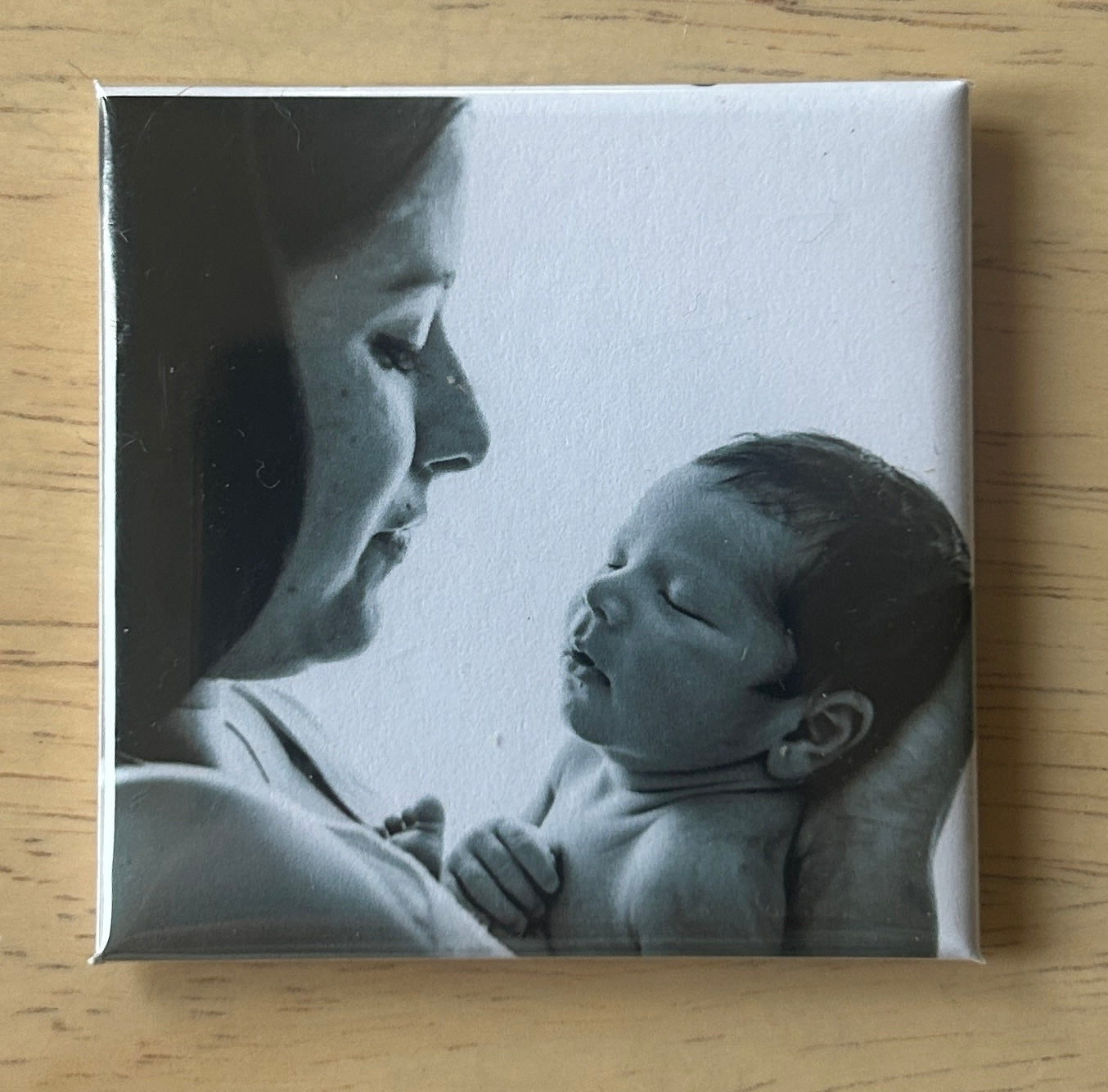 2" x 2" Personalized Newborn Announcement Photo Magnet