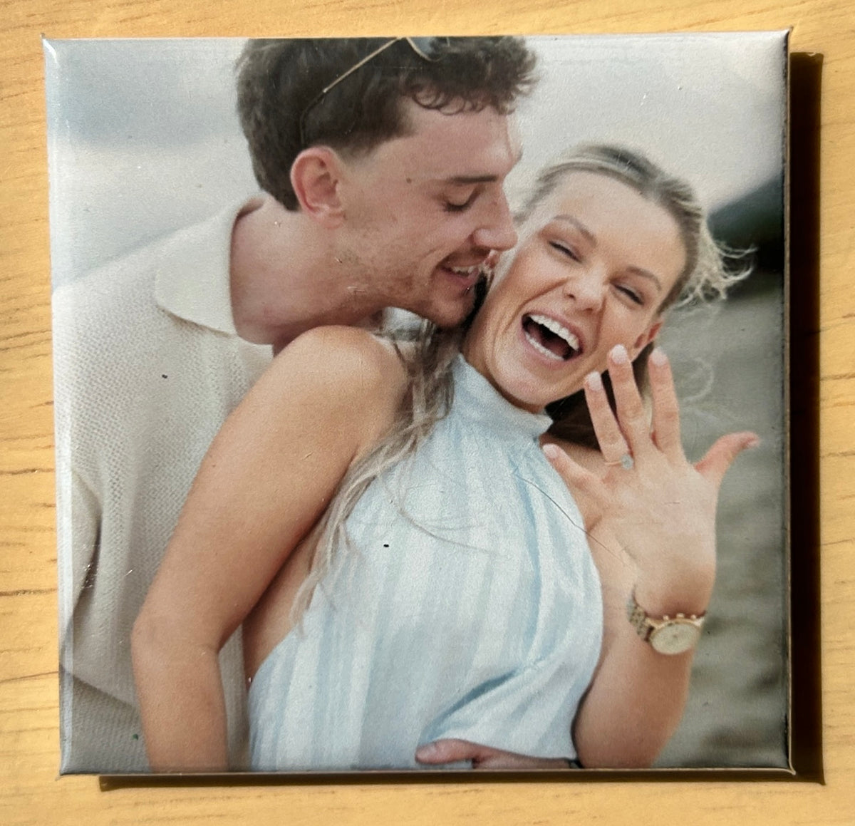 2" x 2" Personalized Announcement Photo Magnets | Pregnancy & Engagement
