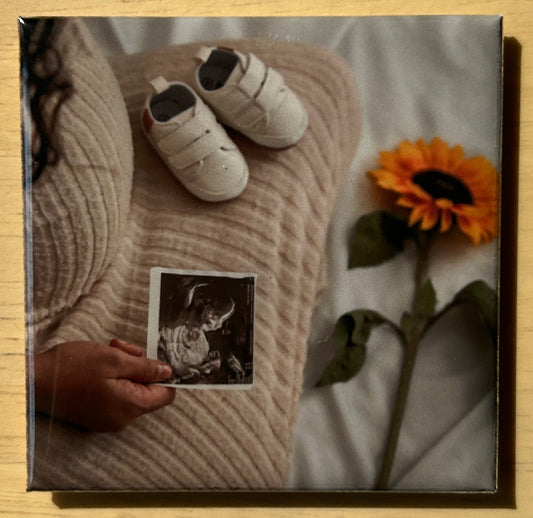 2" x 2" Personalized Announcement Photo Magnets | Pregnancy & Engagement
